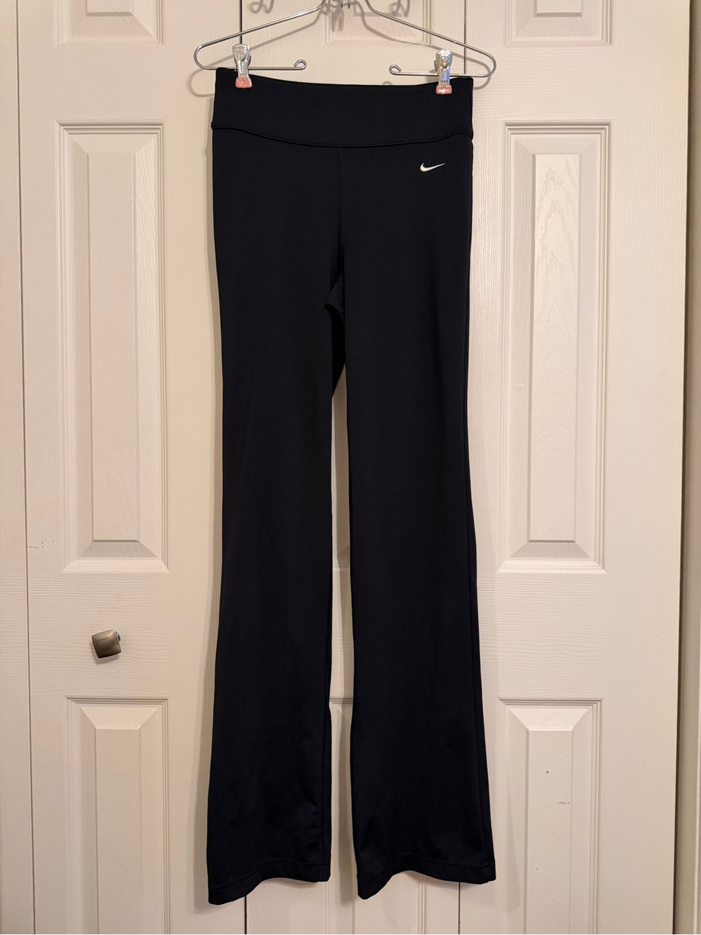 Nike Black Flare Yoga Pants Low Rise Y2K Workout Leggings XS